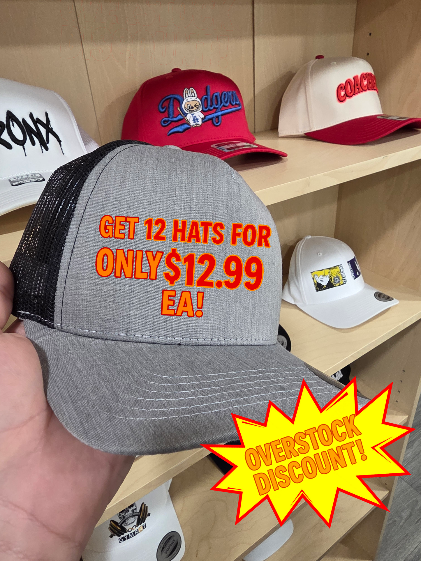 12 Snapbacks Overstock Deal