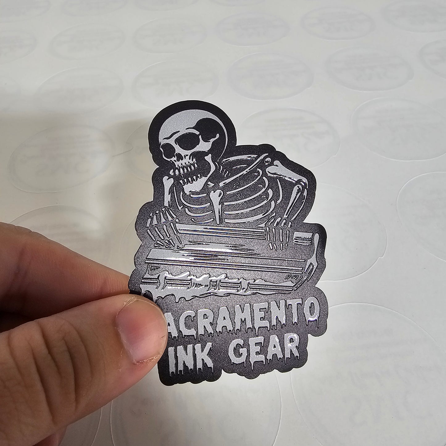 Spot UV die cut stickers